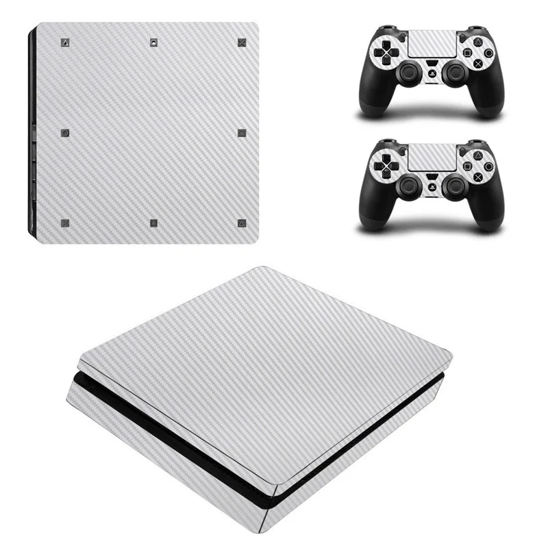 Наклейка из углеродного волокна для консоли Sony Playstation 4 Slim 2 шт. Виниловая наклейка