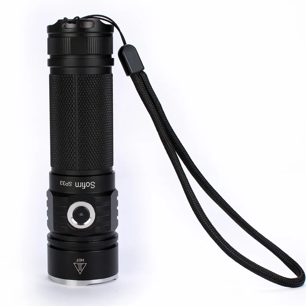 Sofirn SP33 Мощный светодиодный вспышка светильник 26650 Cree XHP50 2500lm тактический фонарь 18650 вспышка светильник 6 режимов со светодиодным индикатором светильник обновления