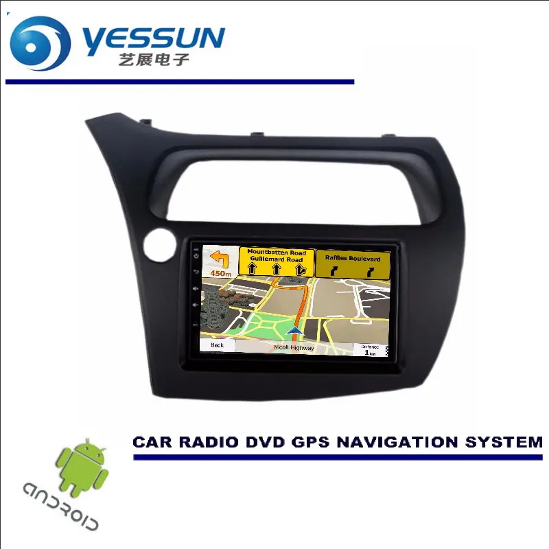 YESSUN Android автомобильный мультимедийный навигатор для Honda Civic 2006-2012 хэтчбек gps плеер Navi Радио стерео HD экран без CD DVD