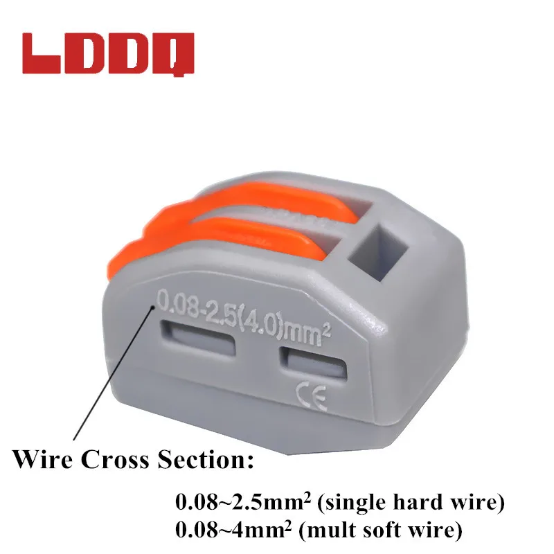 LDDQ 100 шт. разъем PCT212 Универсальный Компактный проводной проводник 2 pin клеммный