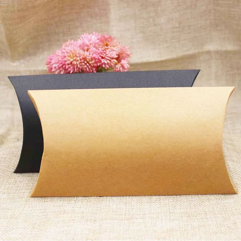 zerongE jewelry paper candy box pillow shape products gift black/kraft cardboard packing & display 18*95*30mm 100pc | Украшения и