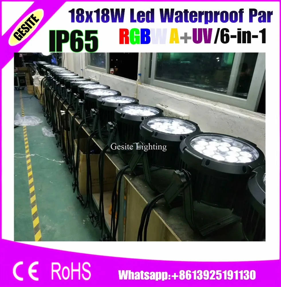 18x18 Вт Водонепроницаемая светодиодная Миниатюрная лампа RGBWA UV 6 в 1|rgbwa uv 6in1|led par