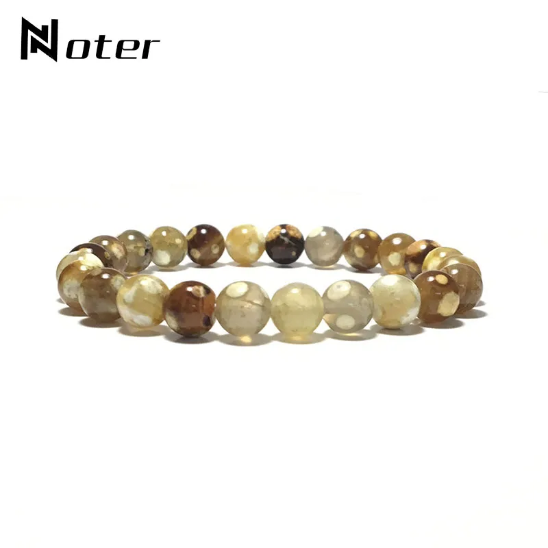 Женский и мужской браслет Noter из натурального оникса с бисером 6/8/10/12 мм|Браслеты