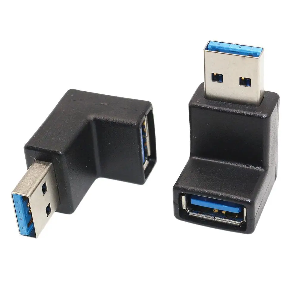 Адаптер EastVita 2 шт. с углом 90 градусов L образной формы USB 3 0 штекер A Female M/F Micro черный
