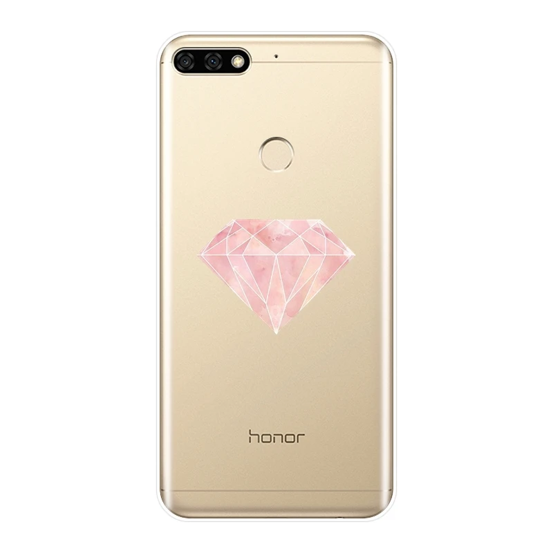 Задняя панель для Huawei Honor 7 8 9 10 Lite мягкий силиконовый чехол со стразами 7S 7X 7A 7C Pro 8X