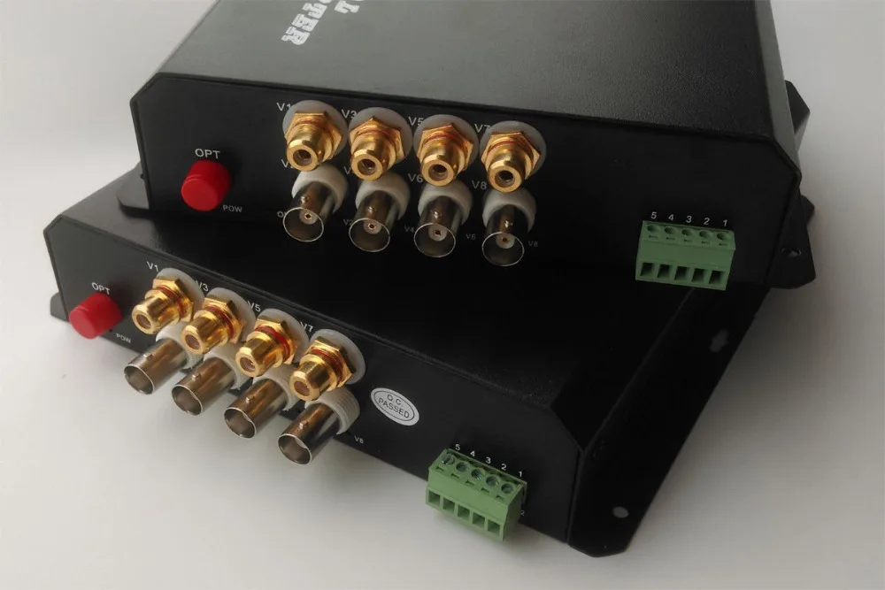Многофункциональный 4 канальный преобразователь видео/аудио/RS485|media converter|fiber media