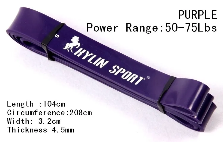Набор из 5 эластичных лент 41 дюйм натурального латекса для силовых тренировок