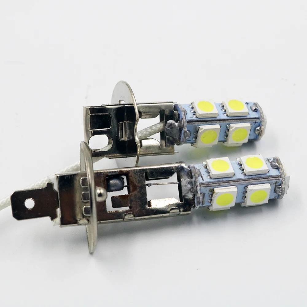 

YSY 500 шт. автомобиль H1 13 светодиодный 5050 9SMD белый головной светильник Туман головной светильник лампы AC/DC 12V Новый белый 8000K
