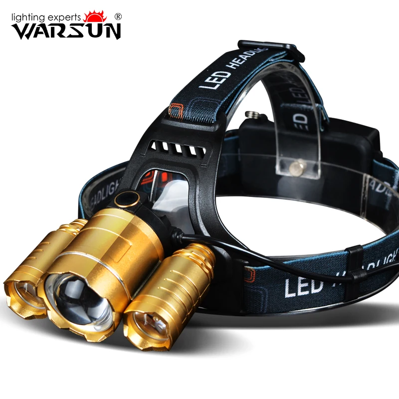 Warsun XML T6 1600lm фары 4 режима Lanterna LED лампе Фронтале Фара Открытый Camping Факел глава Light