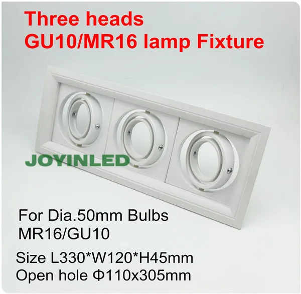 Трехголовочный светильник для решетки радиатора осветительные приборы GU10/MR16 GU5.3