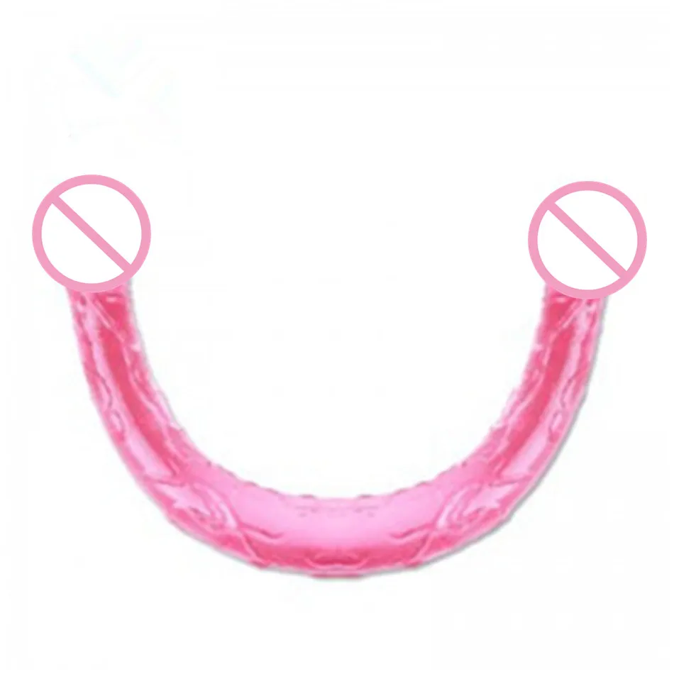 Baile Sex Products 44cm Flexible Double Dildo Long Dong &amp Penis Lesbian Dual Penetration Dildos ST469 | Красота и здоровье