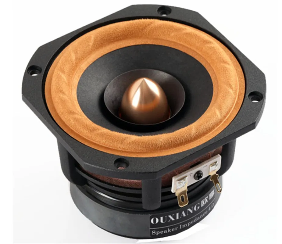 Ультра высокая производительность 4 дюймов алюминиевая рамка hifi Ткань Висячие края средней школы бас сбалансированный Настольный книжная полка динамик