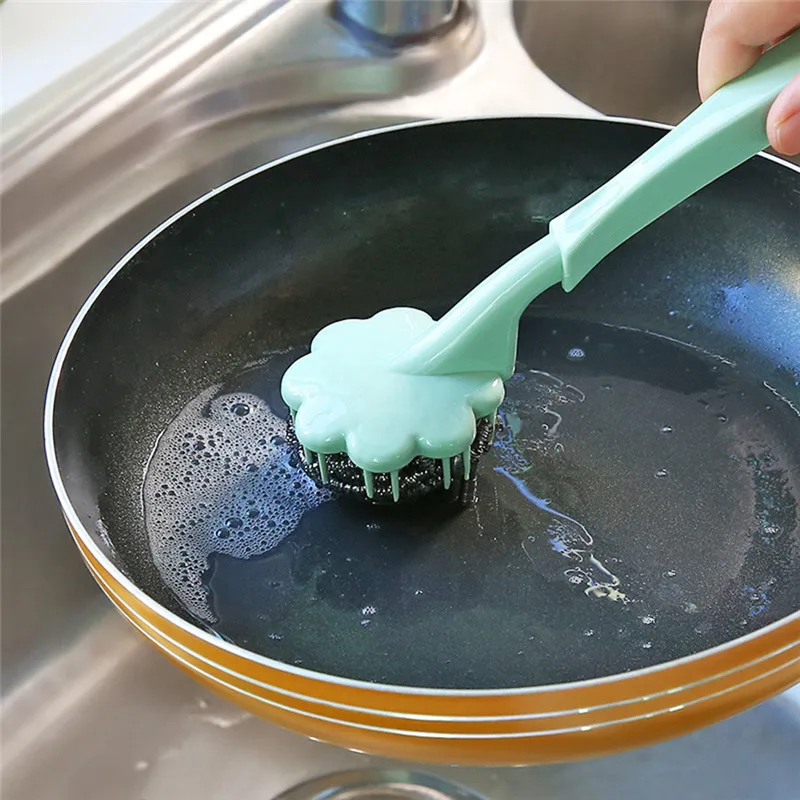 Щетка для мытья посуды щетка с длинной ручкой в форме цветка уборки кухни ванной