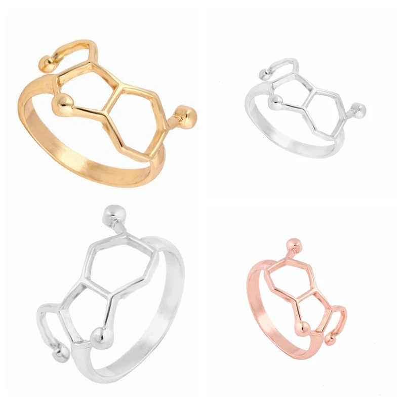 Yiustar Новые популярные Кольца серотонина молекула кольцо Пособия по химии Jewelry