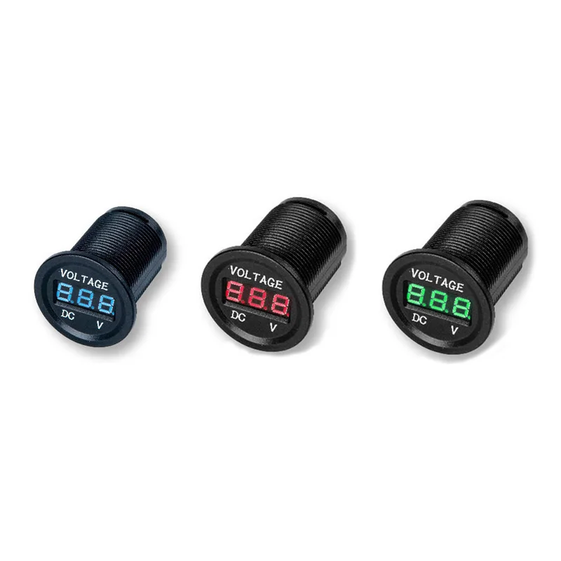 DC 12V 24V светодиодный вольтметр измеритель напряжения Универсальный