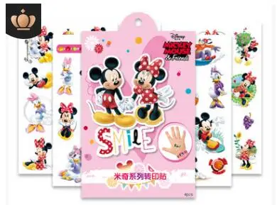 Mickey mouse Дисней Замороженные наклейки для детей diy татуировки ПВХ pegatinas 3D мультфильм adesivo autocollant стикерс Микки автомобиль 3 наклейки - Цвет: Mickey mouse