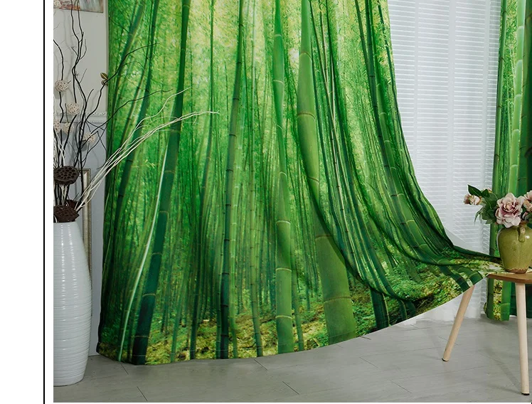 Высокое качество китайский бамбуковый занавес Стиль зеленая спальня