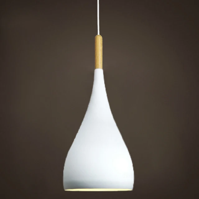 A style white Разноцветный подвесной светильник с блеском, деревянный подвесной светильник для ресторана, кухонный светильник, современный E27 светодиодный подвесной светильник - Цвет корпуса: A style white
