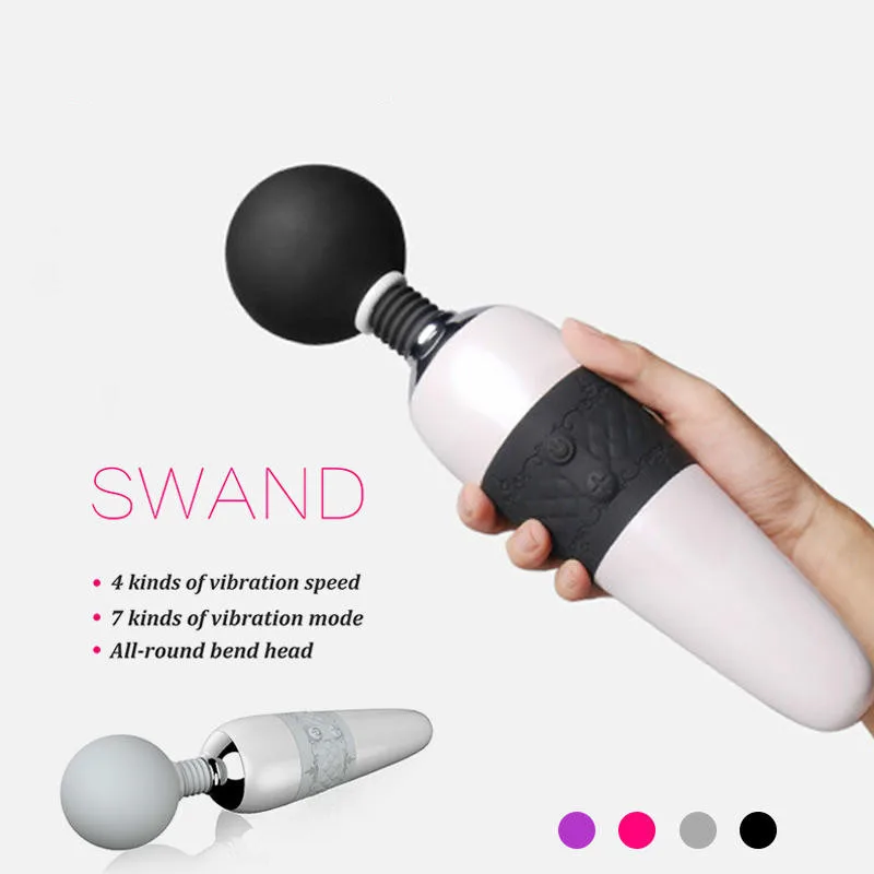 4 скорости и 7 режимов вибрации мощный ручной вибратор для шеи AV волшебная палочка