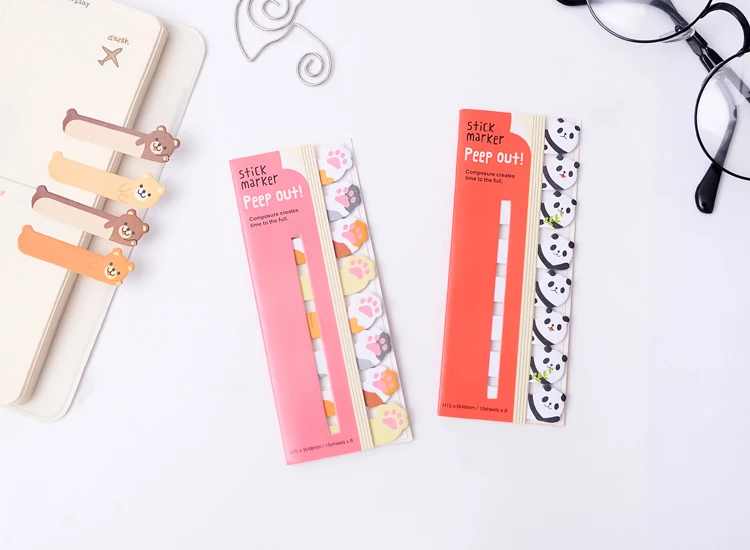 Kawaii Скрапбукинг животные блокнот Наклейки Sticky Notes школьные канцелярские принадлежности блокнот Papeleria Новое поступление