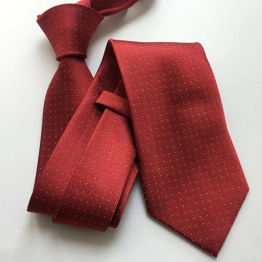 8cm Men Stylish polka dots necktie grooms wedding red ties | Аксессуары для одежды