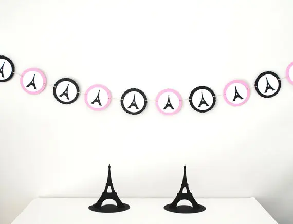 Эйфелева башня Парижская свадьба гирлянды длиной 5 дюймов украшения для детской