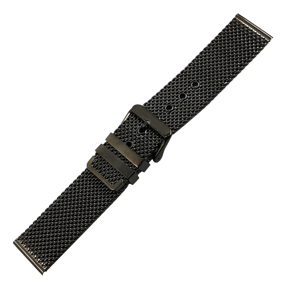 Stainless Steel Watch Band 20mm 22mm for IWC Pin Clasp Watchband Strap Wrist Loop Belt Bracelet Black Silver Men Women + Tool