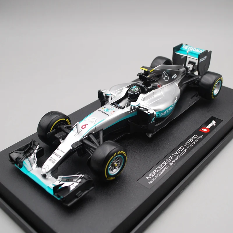 1:18 Модель Mercedes Benz W07 моделирование F1 формула гоночная модель Ника росберга 6 го