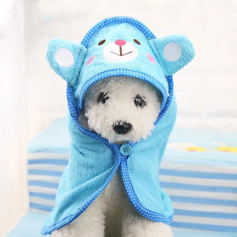 Pet Dog Towel Pets Puppy Drying Bath Cat Cleaning Necessary Hooded Super Absorbent Bathrobes Soft Feeling Products |