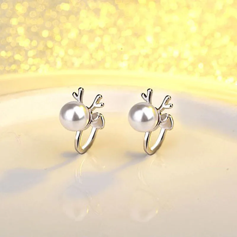 Женские серьги-клипсы с искусственным жемчугом 2018 | Украшения и аксессуары
