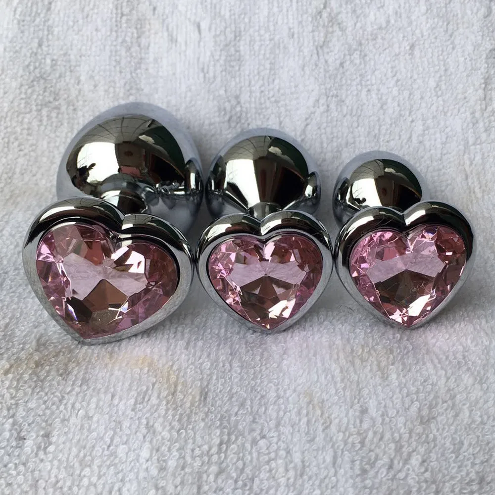 plug anal metal Aluminum alloy sex toys Crystal Silver Colour Metal Backyard Stainless Steel Plug Anal Hitchf W328 |