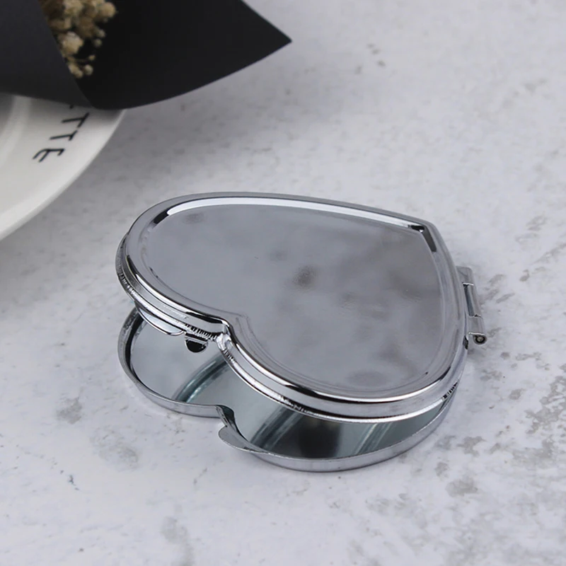 Vicney, Новое поступление, портативное зеркало для макияжа из нержавеющей стали для женщин и девушек, с карманом для рук, складывается сбоку, косметическое зеркало для макияжа, двойное зеркало