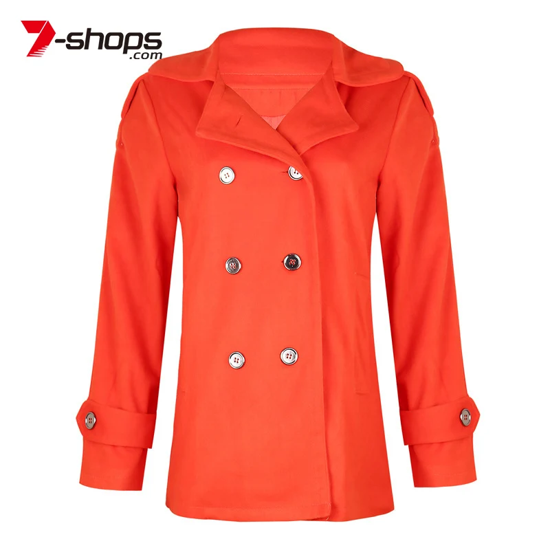 AECU Winter Women Double Breasted Coat Elegant Brief Lapel Long Sleeve Coats Pocket Vintage Warm Trenchcoat | Женская одежда