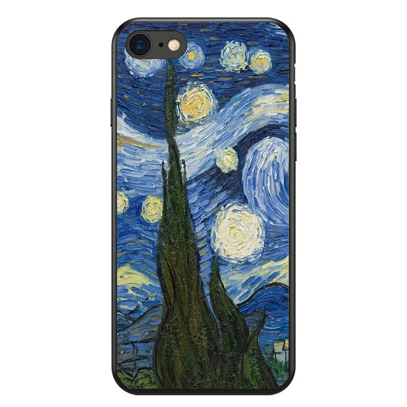 Мягкий тонкий чехол из ТПУ для телефона Van Gogh Starry Night iPhone 8 7 6 S Plus X XS MAX XR 10 5s SE Coque Shell |
