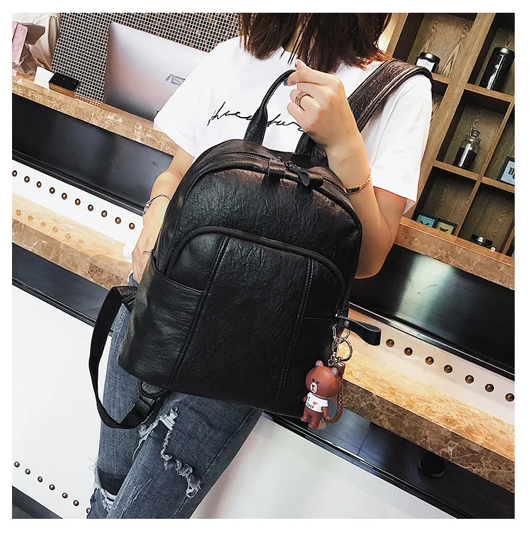 Наивысшее качество Цвет Черный Для женщин рюкзаки Хан версия с большой емкостью