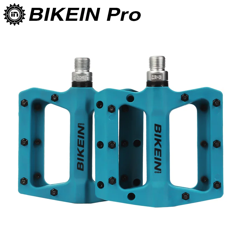 BIKEIN нейлоновое волокно Велоспорт Горный велосипед платформа педаль 9/1" красный/оранжевый/черный/синий Велоспорт MTB BMX педали запчасти велосипедов 355 г