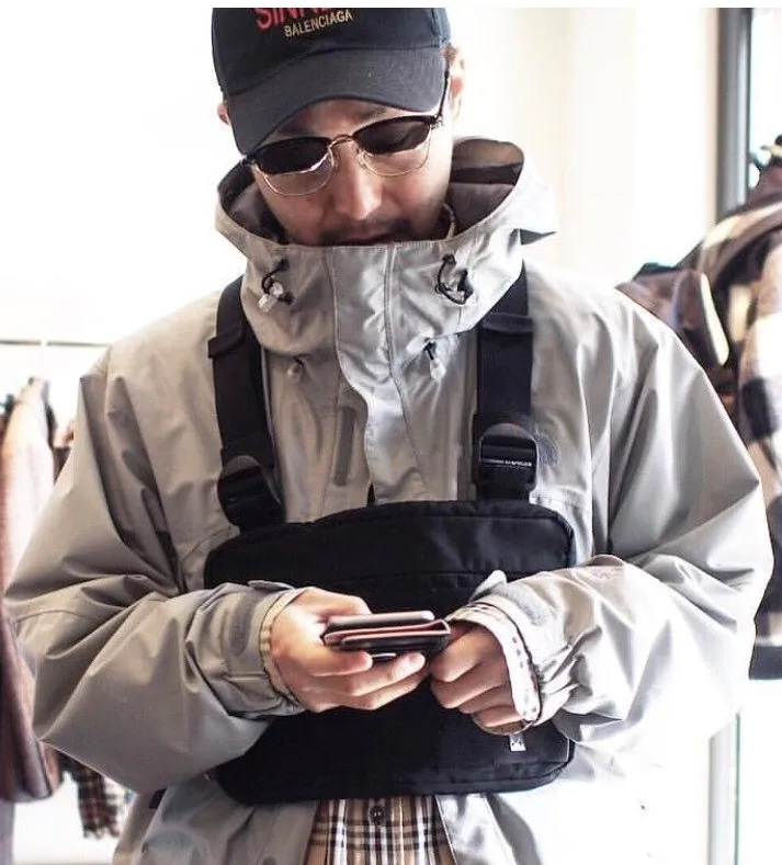Популярная нагрудная сумка в стиле хип хоп kanye west street ins Военная Тактическая