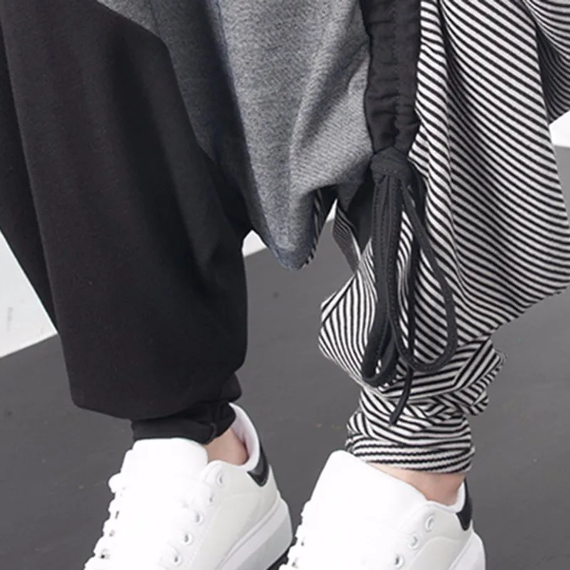 TWOTWINSTYLE лоскутные шаровары для женщин эластичные большой размер Ruched Drawstring