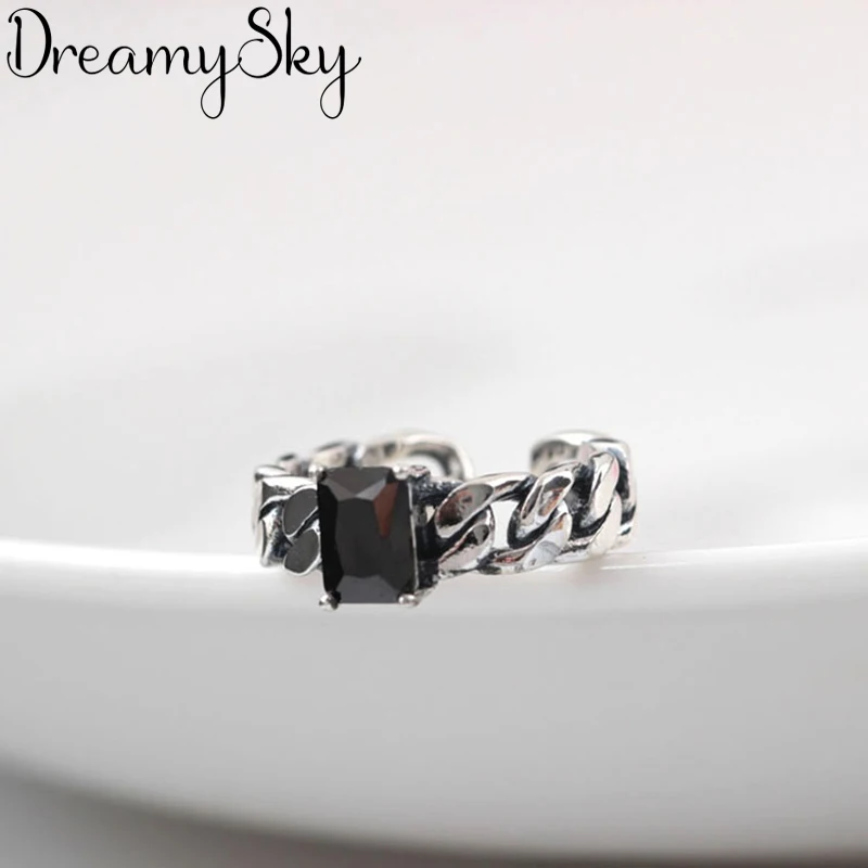 Женские винтажные кольца DreamySky открытые обручальные черного цвета в античном