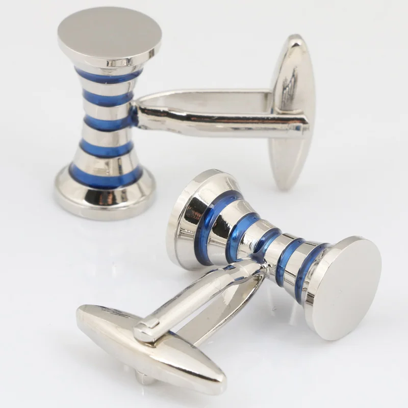 

Классический Серебряный Эмаль Медь Для Мужчин's Запонки Свадебный костюм рубашка кнопки Полосатые Запонки