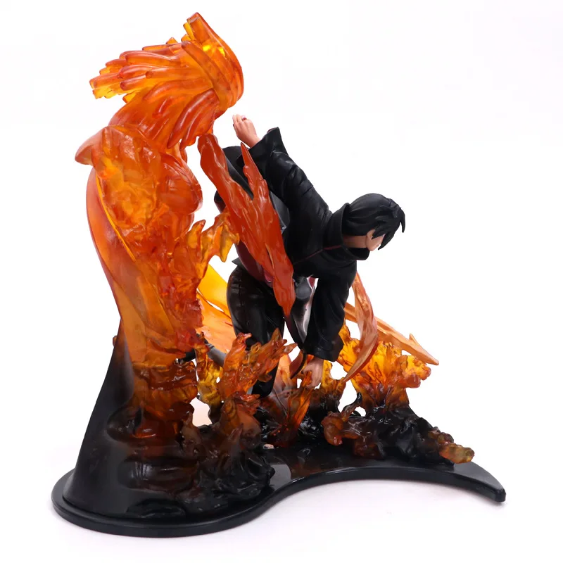 Наруто Учиха Итачи огненный красный Против Саске Susanoo синий ПВХ фигурка Brother Relation Коллекция Модель игрушки 21 см