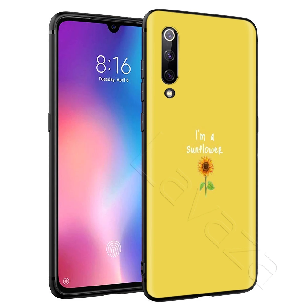 Желтый эстетический чехол с принтом для Xiaomi Redmi Note 8 Pro MI MAX 3 6 9 SE A1 A2 A3 10 Lite Plus 8A F1 K30 |