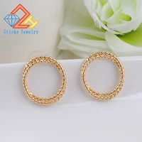 fashion quality twist ring alloy earring exquisite girls retro metal earrings jewelry wholesale