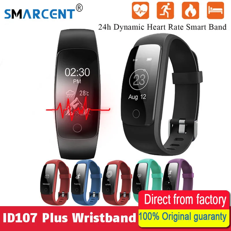 ID107plus HR Smart Band Bluetooth 4 0 ответ на вызов умный Браслет монитор сердечного ритма во