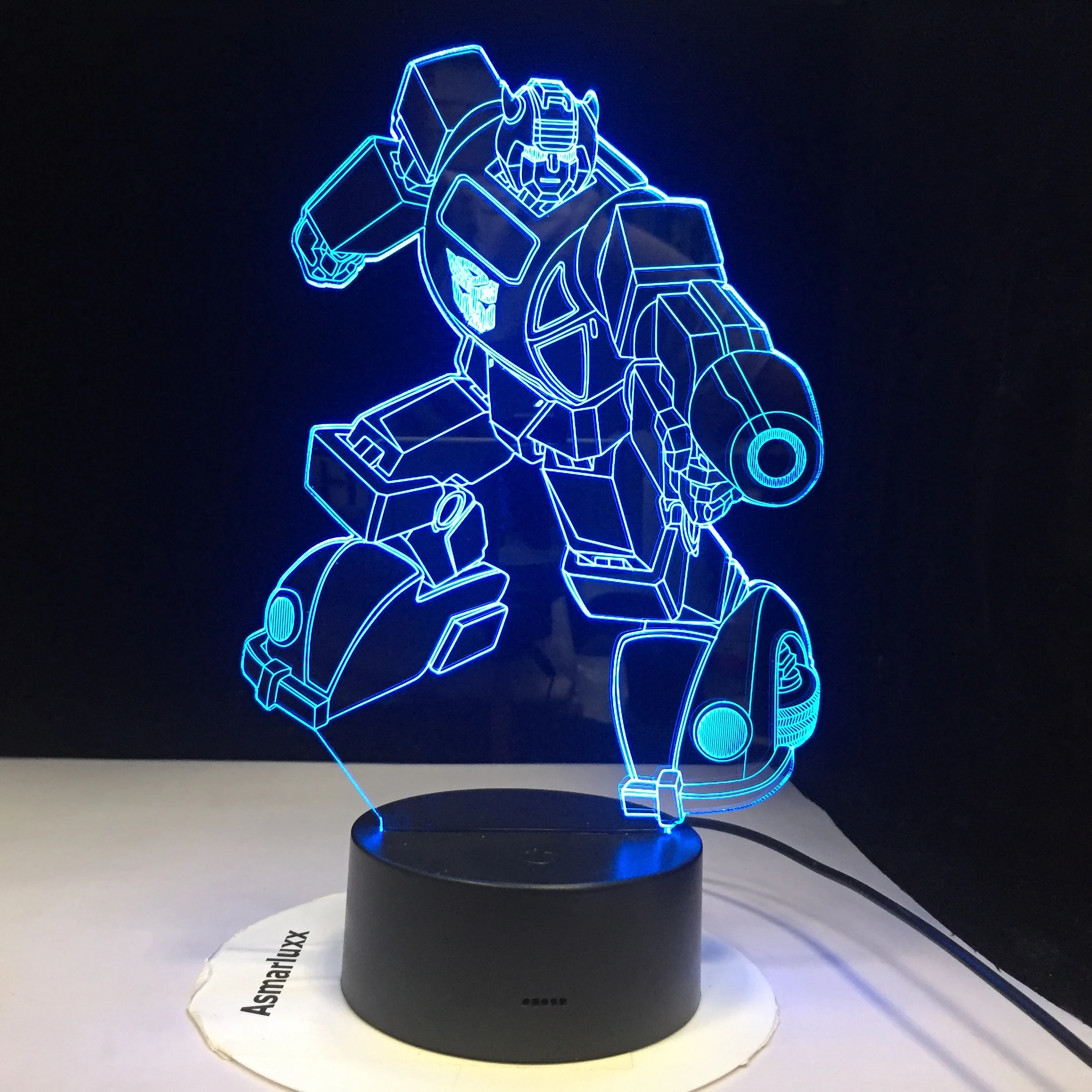 Новый цветной светодиодный 3d-светильник с роботом 7 цветов автоматическое