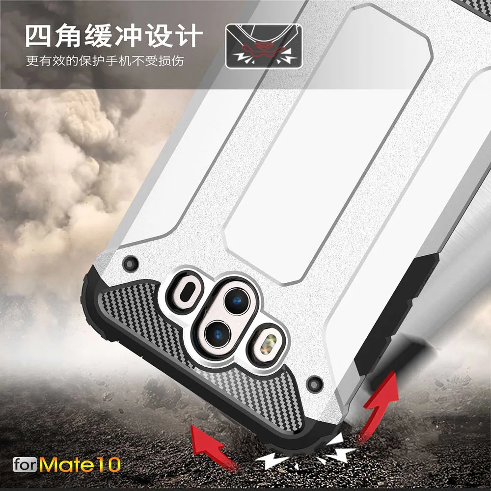 Чехол-Броня Coque 5.9For huawei Коврики 10 чехол для huawei Коврики 10 Коврики 10 двойной ALP-L09 ALP-L29 ALP-AL00 телефона чехол-лента на заднюю панель