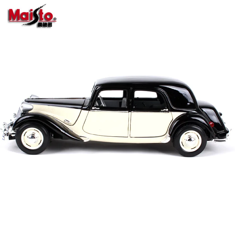 1:18 Simulation alloy sports car model toy For Citroen 1952 15CV 6 CYL Classic version diecast vintage models for collecting | Игрушки и