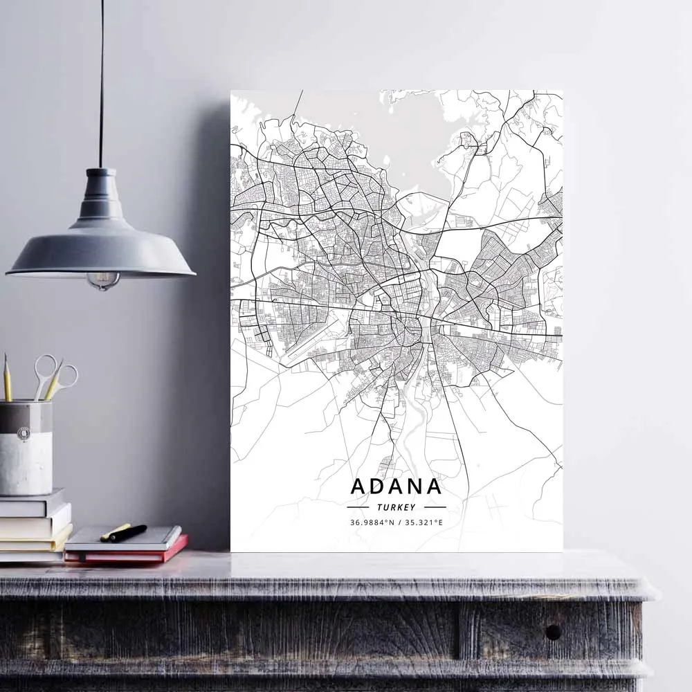 Adana анталиа эдирн Измир Мерсин муgla карта Турции плакат|Рисование и каллиграфия| |