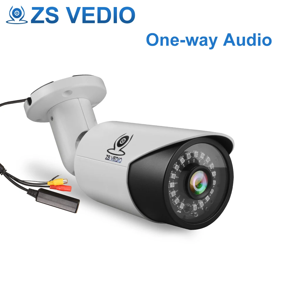 ZSVEDIO Seetong H.265 аудио 5.0MP POE IP камера Onvif P2P Металлический Корпус Наружная