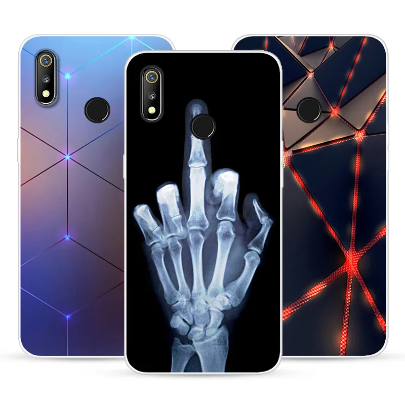 Cartoon Dog and Cat Case For OPPO Realme 3 Mobile Phone Shell TPU Material Painted Painting Case.25 Colors! | Мобильные телефоны и